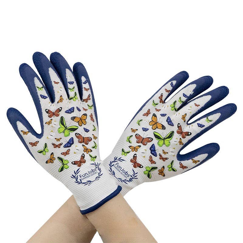 FunJobs Garden Gloves - Wholesale Garden Gloves - FunJobs Butterfly Garden Gloves- Medium3