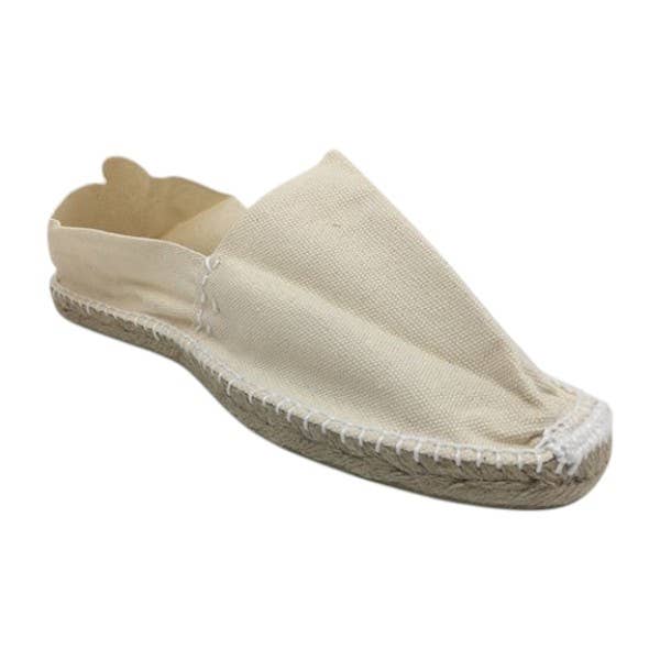 unbleached Unisex plain ecru espadrilles for wholesale on Faire0