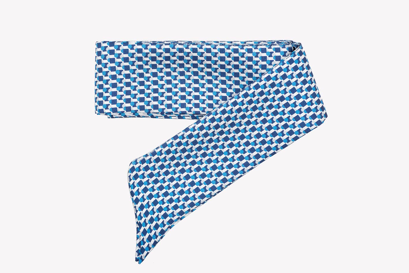 Abstract - Wholesale Scarf - Unisex - Long tie in pure silk with small geometric prints0