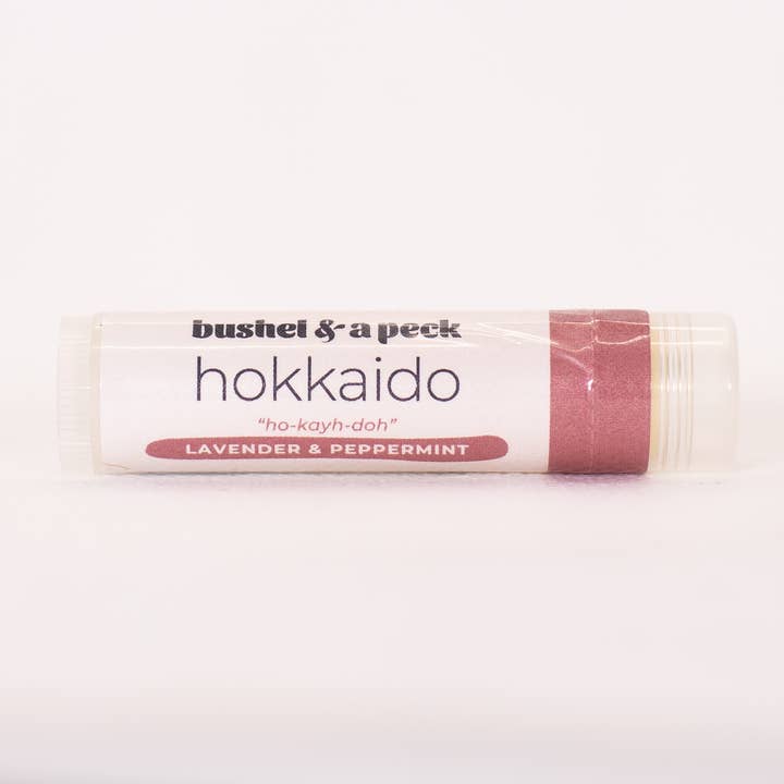 Hokkaido Lip Balm: Lavender + Peppermint for wholesale by Bushel & a Peck Organic Skincare and Beauty