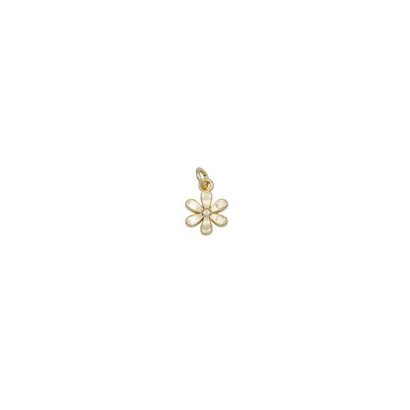 It's Especially Lucky - Wholesale Individual Charm/Pendant - Mini Gold Daisy Charm