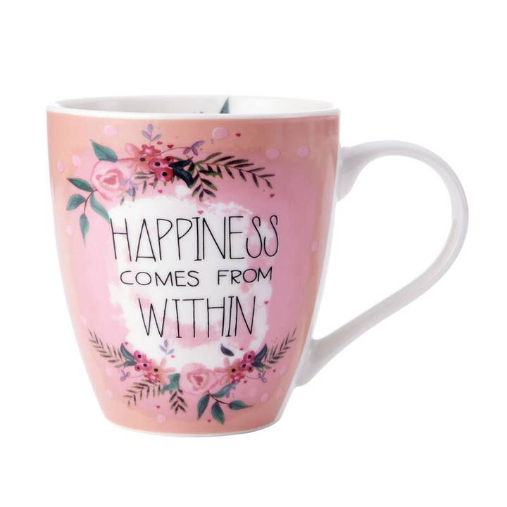 WHITE Pfaltzgraff 18Oz Mug Hppines Comes Wthn Open Stock for wholesale on Faire
