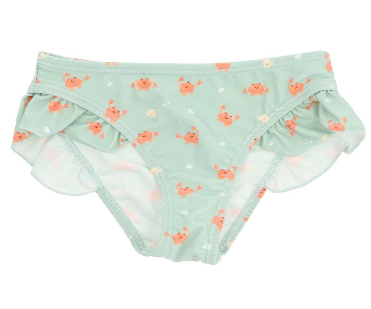 Tutete - Wholesale Swim Bottoms - Kids - Children's Crab Sage Bikini Bottom0