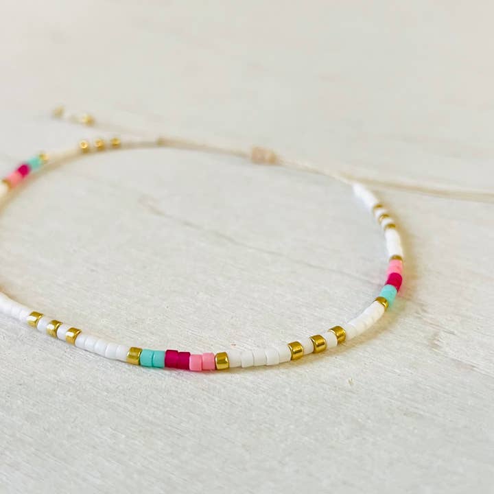 Atelline - Vendita all'ingrosso Bracciale con perline - Bracciale Perla Miyuki Regolabile in nylon, conteria 116