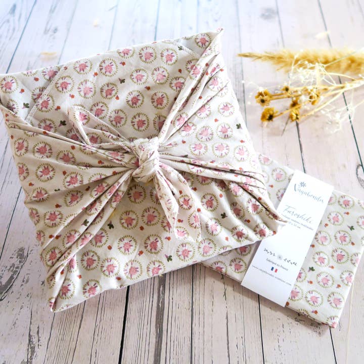 Furoshiki - återanvändbart presentpapper - Blommor för wholesale av Vagabondes