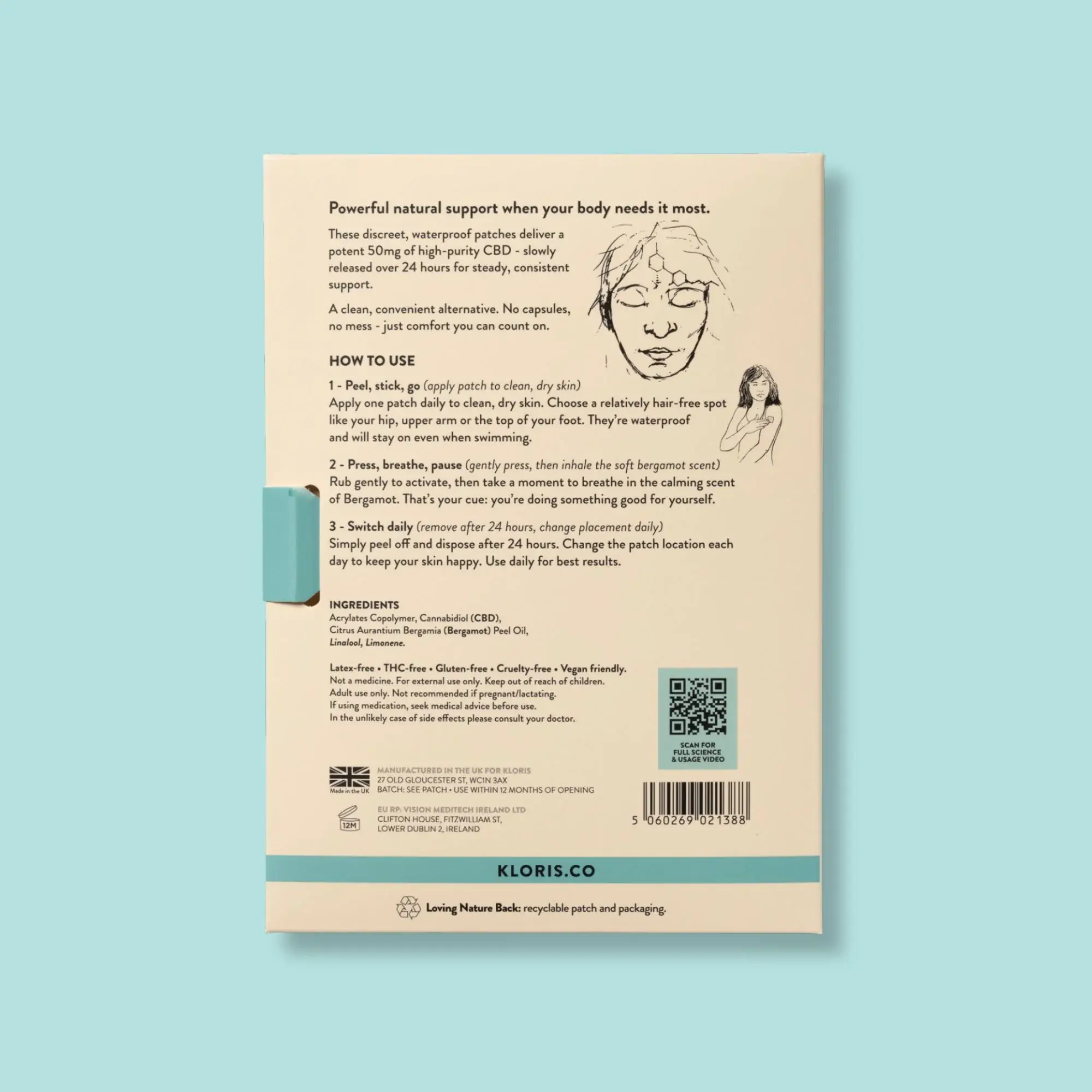 KLORIS - Wholesale Topical Wellness Patches - High Strength 50mg CBD Patches – Pain & Stress Relief5