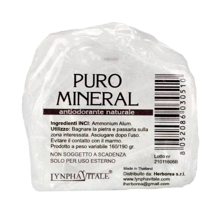 Puro Mineral Alum Stone - 160-190 gr (5,6-6,7 oz) for wholesale by Herborea srl