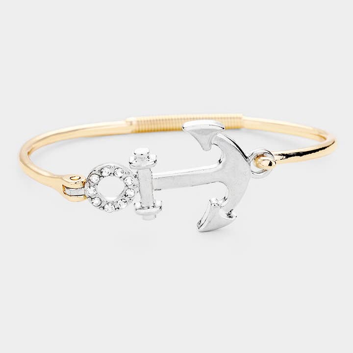 Anker Rhinestone Metal Hook Armbånd for engroshandel hos Sensibling Corp.