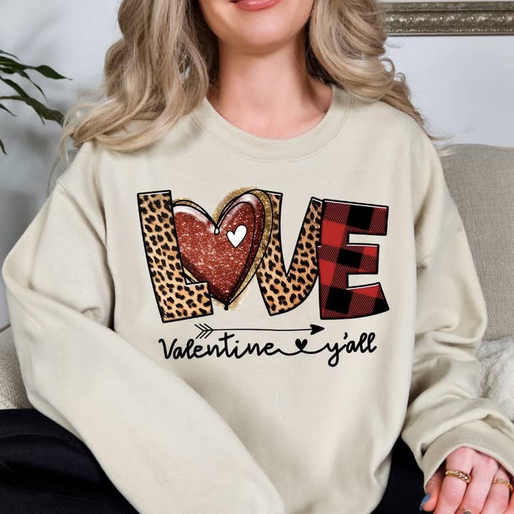Amour Saint-Valentin Sweatshirt de la Saint-Valentin pour la vente par Simply Spoken Apparel