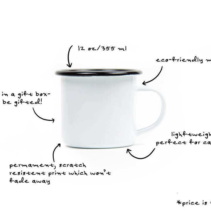 Mountain Mornings - Venta al por mayor Taza - Taza de camping con huella de perro2