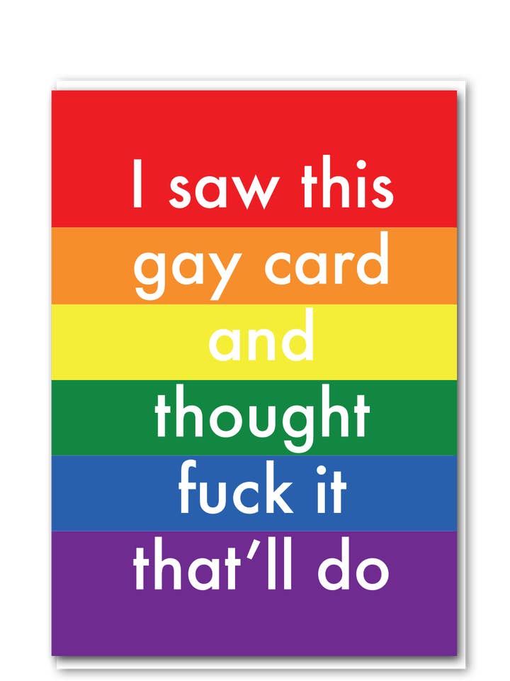I Saw This Gay Card for wholesale by Objectables Publishing Limited