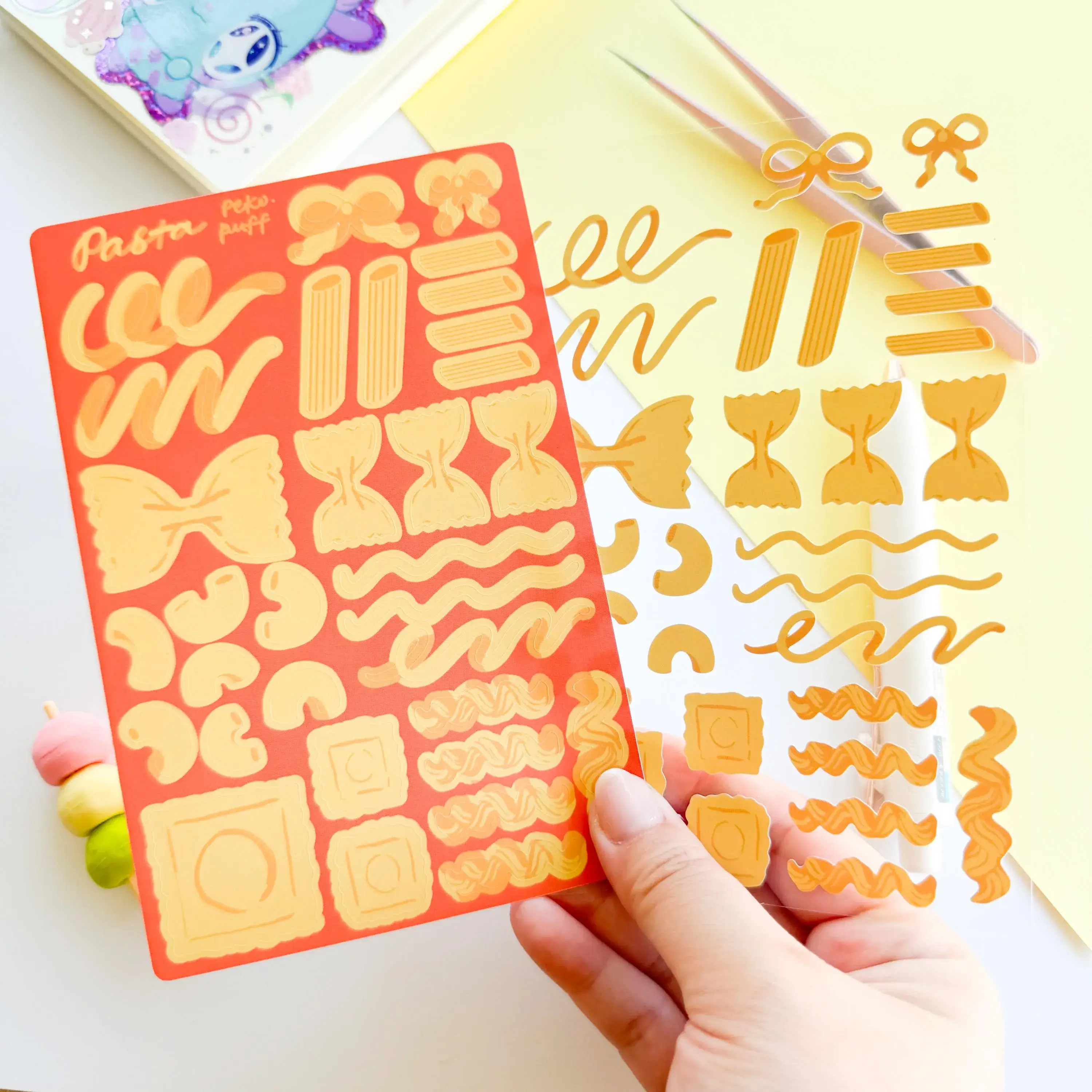 PekoPuff - Wholesale Sticker - Pasta Matte Waterproof Deco Sticker Sheet2