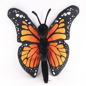  ELAINREN Lifelike Butterfly Plush Large Insect Animals Body  Pillow Stuffed Monarch Butterfly Plushie Cushion Decor Home Bed Living Room  Car Chair Gift 19.6''(Pink/Blue) : Toys & Games
