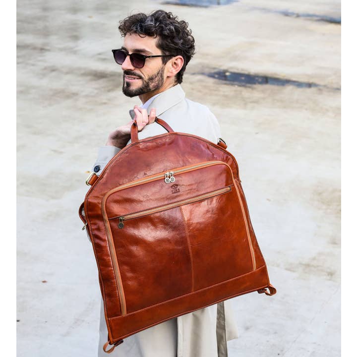 Time Resistance - Wholesale Garment Bag - Unisex - Leather Garment Bag - Travels with Charley19