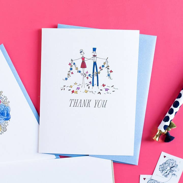 "FALL FLING" THANK YOU CARD for wholesale by LO in LONDON®