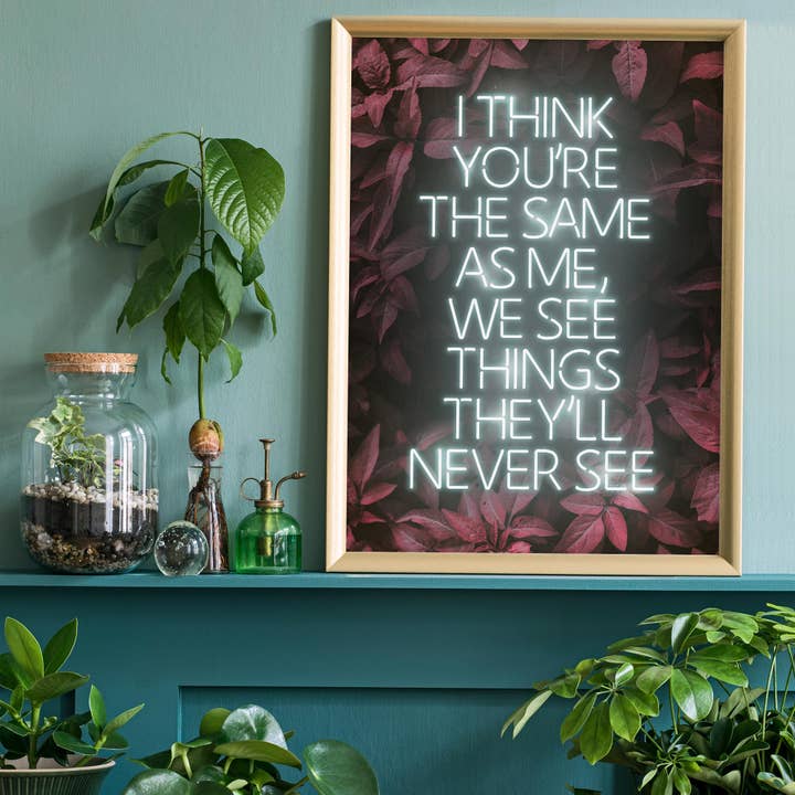 Ink & Drop - Wholesale Kunstprint - Live Forever Songteksten afdrukken3