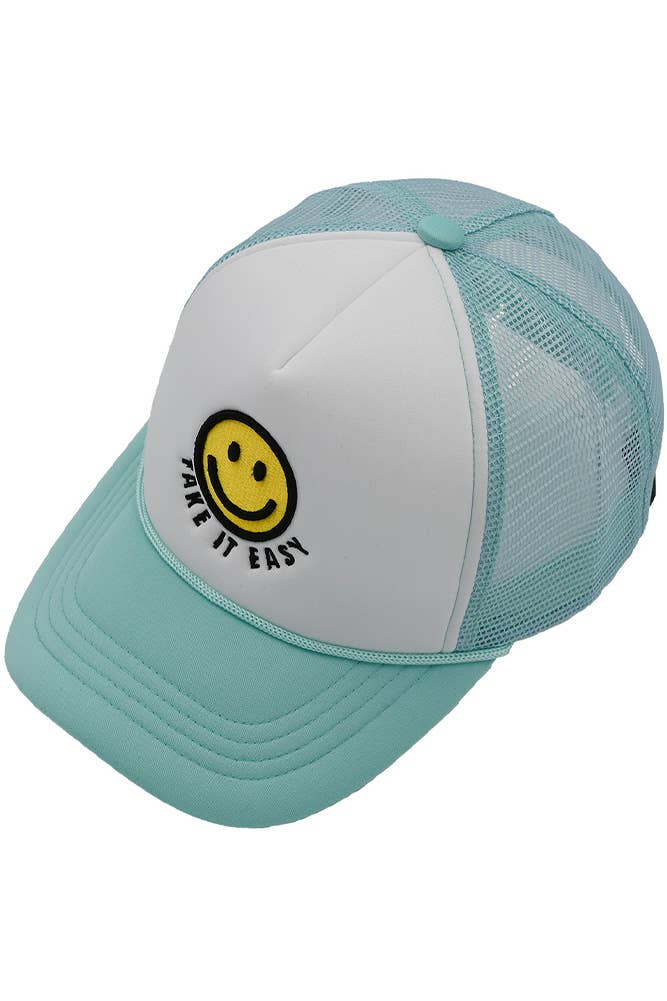 Hana - Wholesale Truckerpet - Dames - C.C TAKE IT EASY Truckerpet met smiley gezicht4