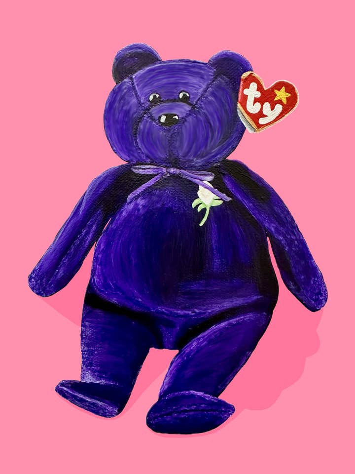 "Princess Diana Beanie Baby” Art Print for wholesale by Audrey Gale + Art