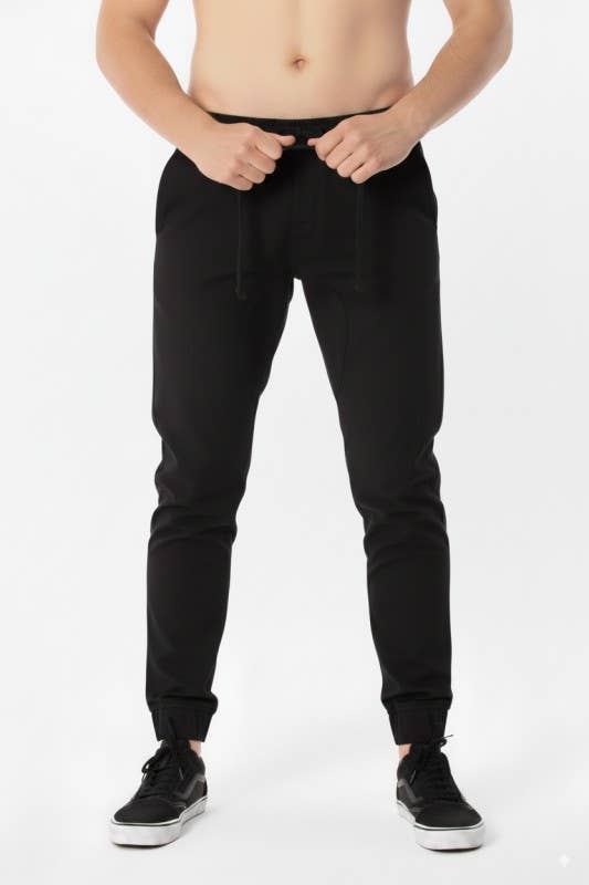 Zwart HEREN JOGGER TWILL BROEK voor groothandel op Faire