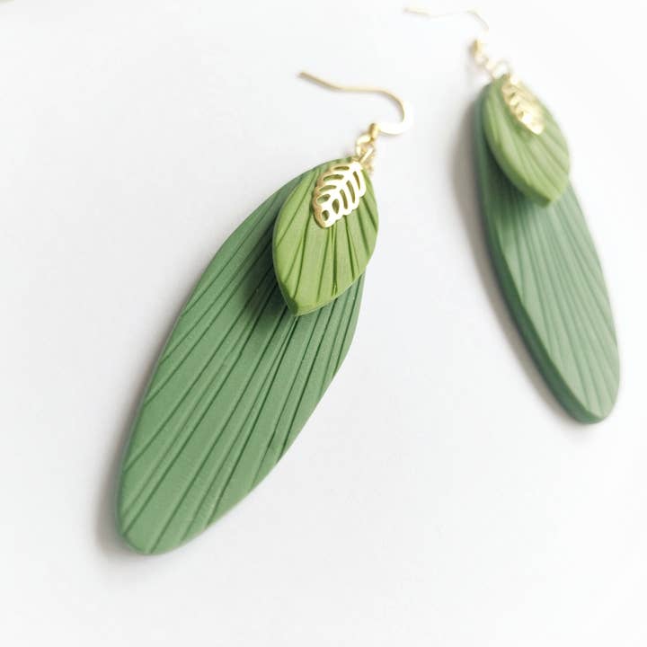 Brincos Leah em cores sólidas e estampadas por atacado de MarleseMade