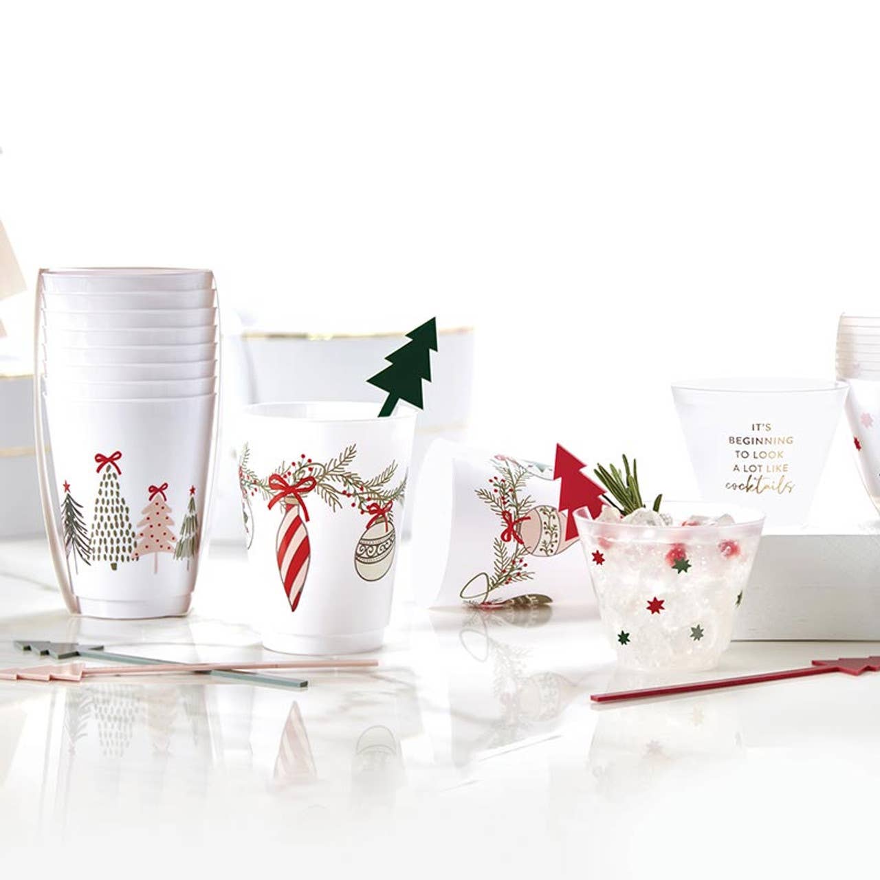 Santa Barbara Design Studio by Creative Brands - Wholesale Disposable Cup - Gold Foil Frost Cup - Ornaments - Set of 82