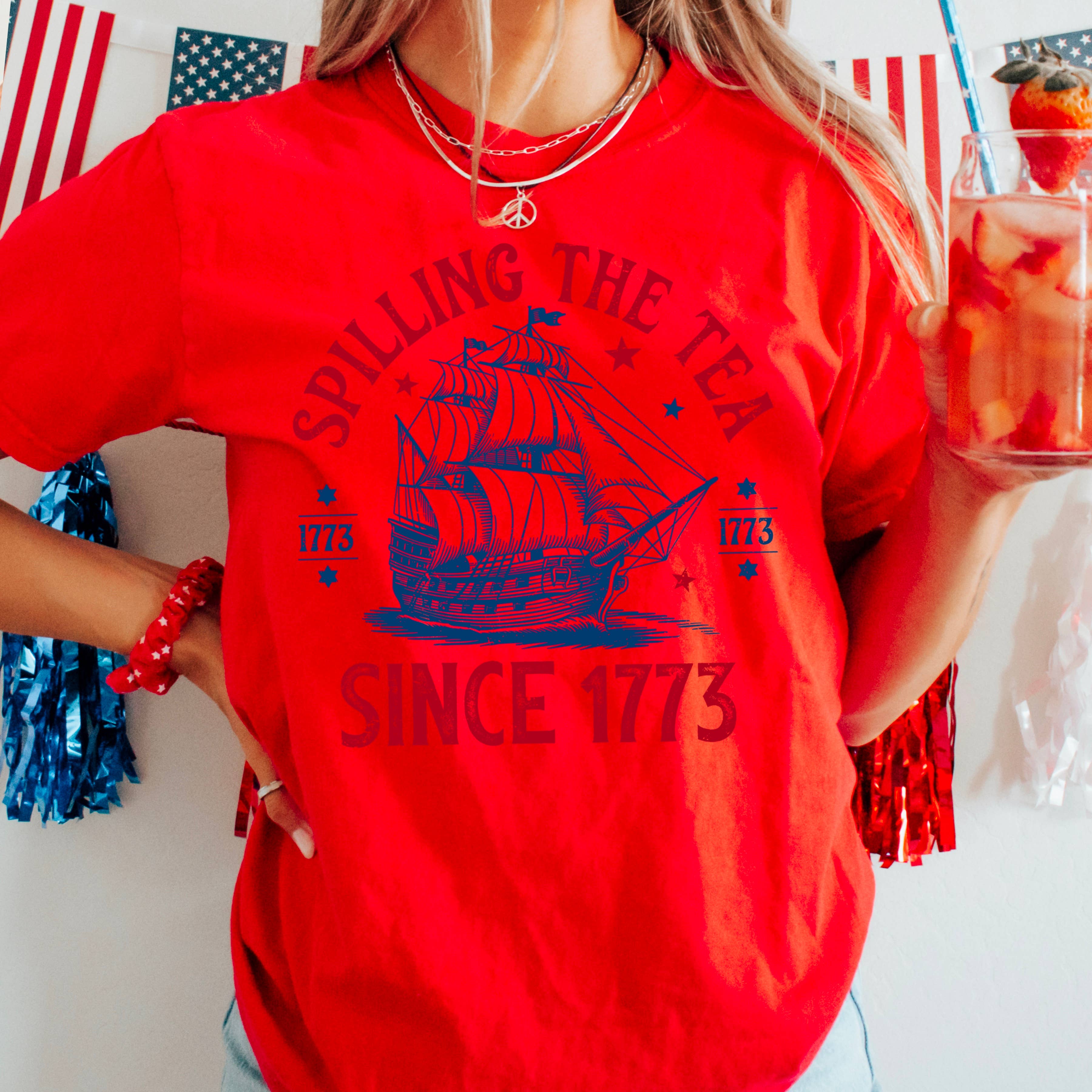 Shoppe SHC – wholesale T-shirt (graphic) – women's – July 4th Graphic Shirt | Patriotic Apparel | Comfort Colors5