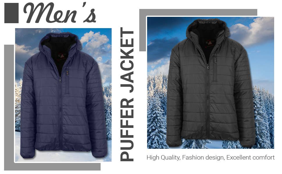 Galaxy By Harvic - Wholesale Puffer Jacket - Men's -  Men's Sherpa-Lined Hooded Puffer Jacket15