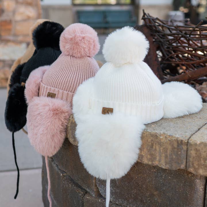 Truly Contagious – wholesale Mössa - Barn – CC Trapper/Bomberhatt för barn med fuskpäls TRE00014