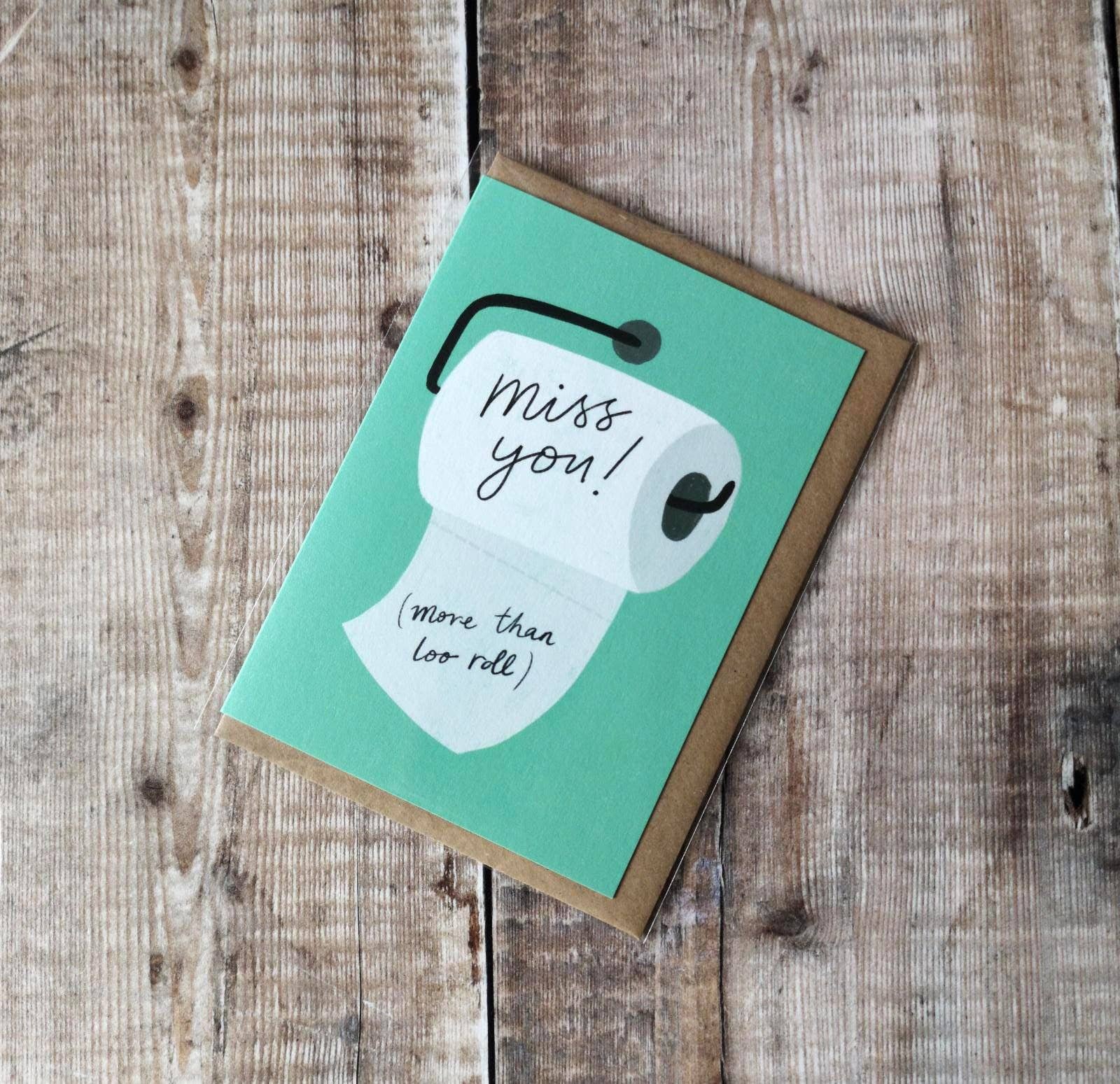Dukki Gifts - Wholesale Everyday Greeting Card - Miss you! (more than loo roll) Card0