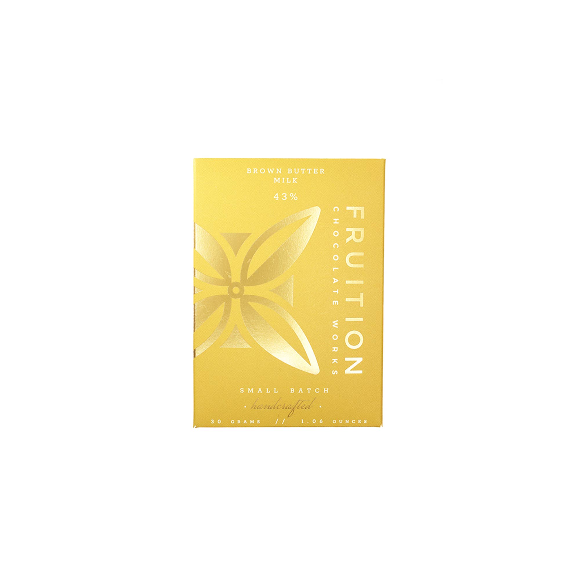 Fruition Chocolate Works - Vendita all'ingrosso Barretta di cioccolato - Barretta di cioccolato al latte Mini: burro nocciola al 43%