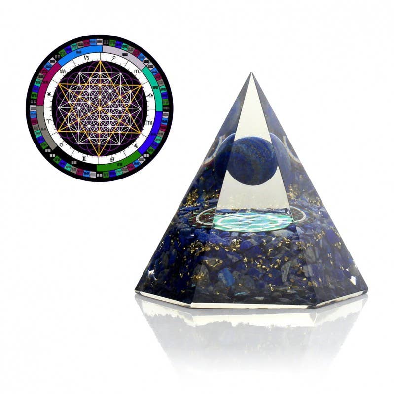 UniArt - Wholesale Spiritual Stone/Crystal - Hexagonal orgonite with sphere and natural stones13