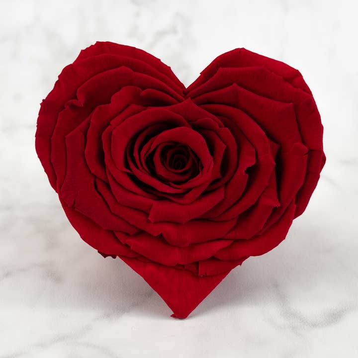 Rosas estabilizadas em forma de coração - Caixa de 4 por atacado de SecondFlor