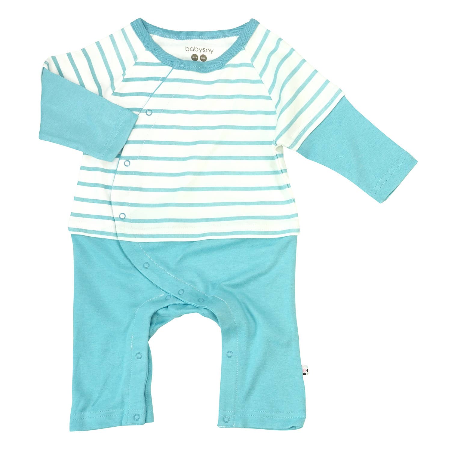 babysoy Inc - Wholesale Jumpsuit - Baby - Long Sleeve Kimono Wrap Romper2