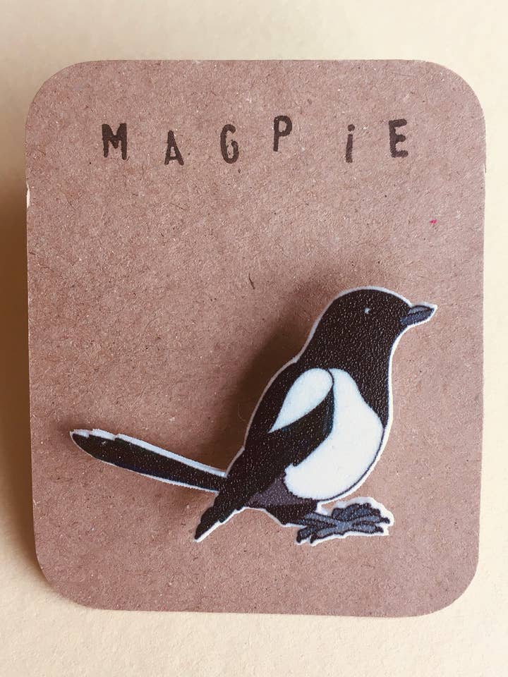 Little magpie badge for wholesale by RatBeanKat