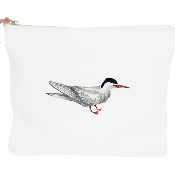 common tern zipper pouch for wholesale by Tina Labadini Designs