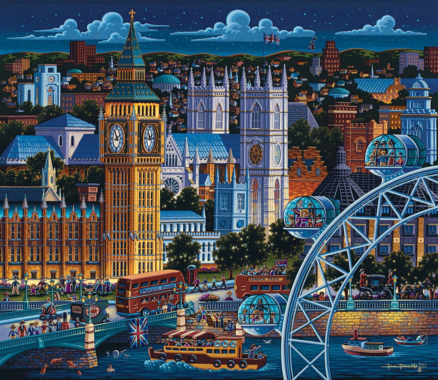 Boardwalk Puzzle Company - Wholesale Puzzle - Adult - London - 1000 Piece1