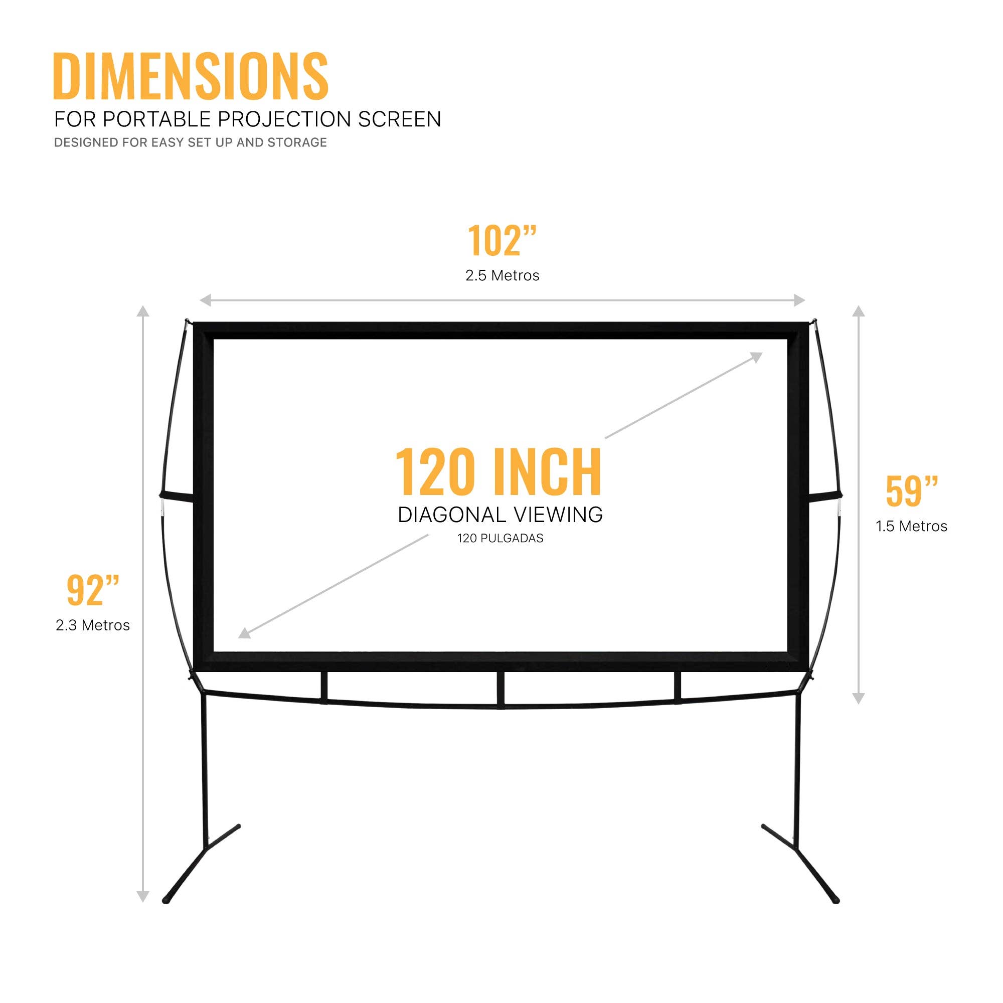 KHOMO GEAR - Wholesale Outdoor Ornament/Decor - Portable Screen Projector Easy Assembly3