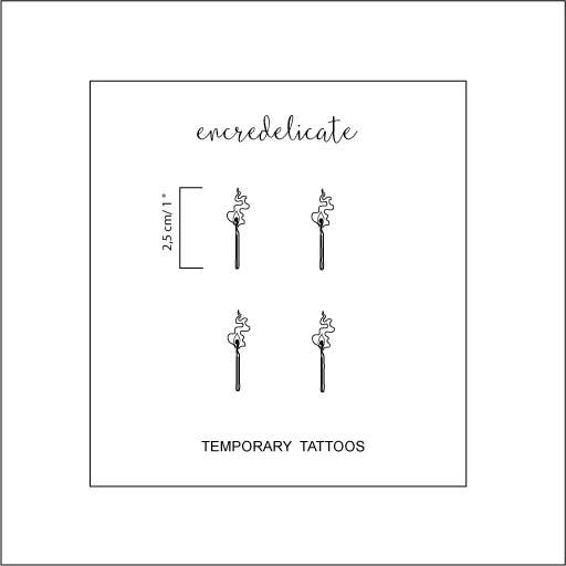 encredelicate - Wholesale Temporary Tattoo - temporary tattoo match (set of 4)2