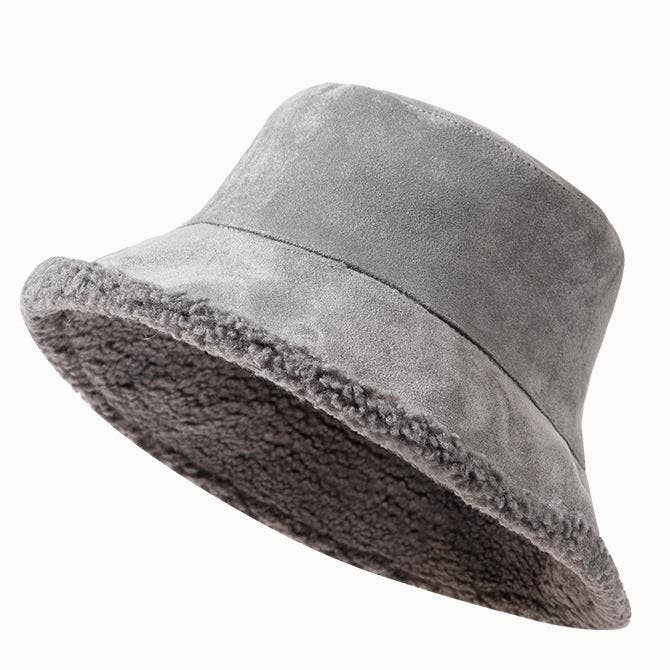 MKS America - Wholesale Bucket Hat - Women's - Winter reversible plush bucket hat1