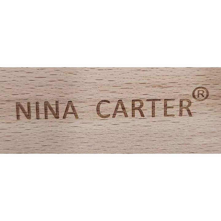 Nina Carter - Wholesale Clothes Hangers - Wooden pants hanger with clips, gold swivel hook1