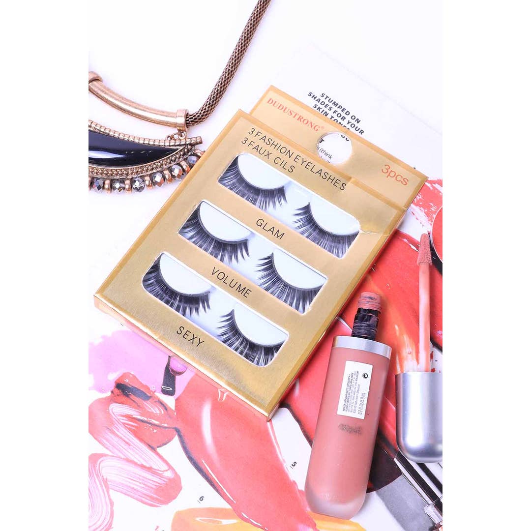 False Eyelash Set of 3 for wholesale by Amerikan Basics