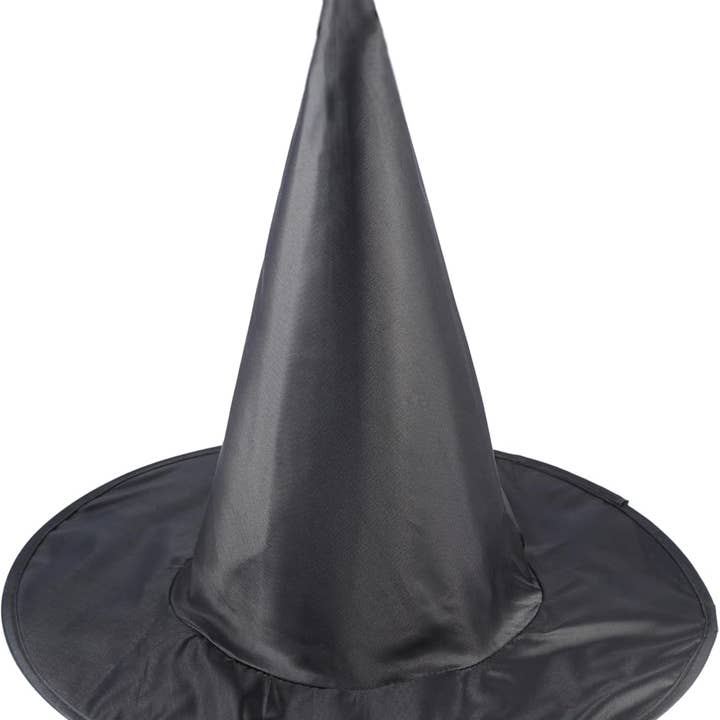 4E’s Black Witch Hat - Oxford Material, Pop-Up Brim, Fits Mo for wholesale by 4E's Novelty
