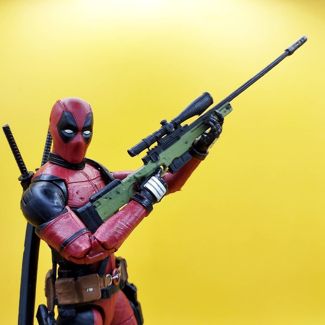 The Scale Grail - Wholesale Decorative Figurine - AWP / AWM Sniper Rifle in 6 inch 1:12 scale Action Figure Accessory, Realistic Miniature Gun,2