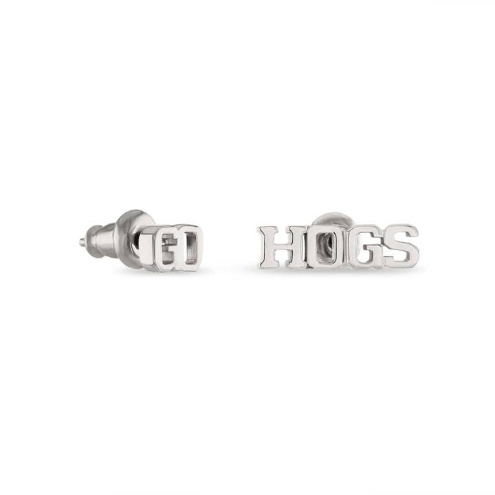 Arkansas GO HOGS Stud Earrings for wholesale by Stone Armory