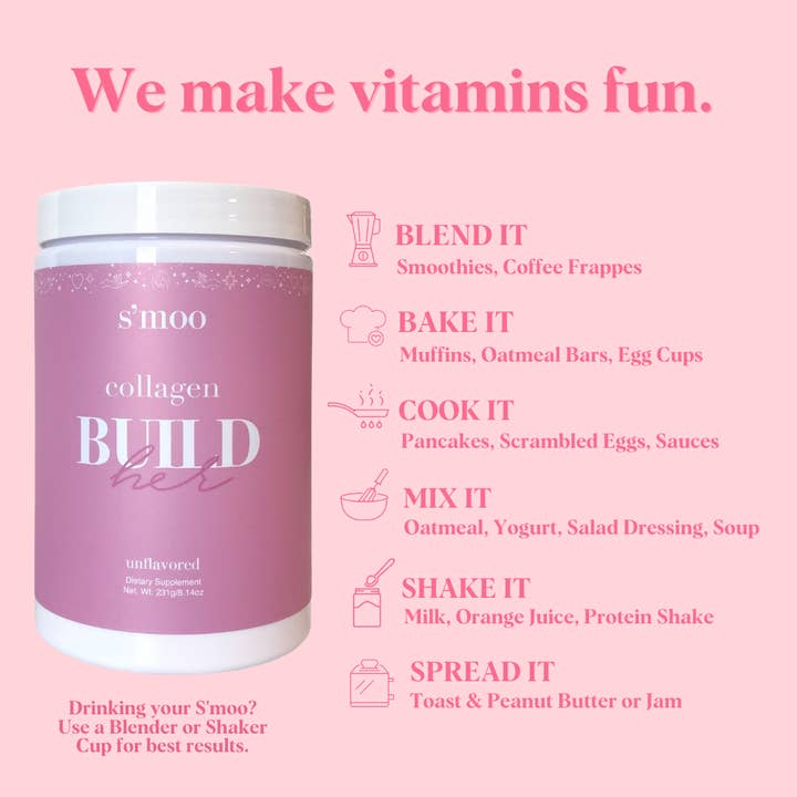 S'moo - PCOS + Hormone Balance Supplements - Wholesale Gezonde drank in poedervorm - Bouw (her) -collageen op met hyaluronzuur, biotine en vitamine
