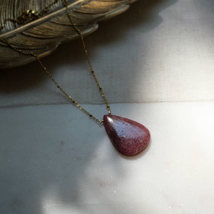 NECKLACE RHODONIT HIYA for wholesale by GINANDGER