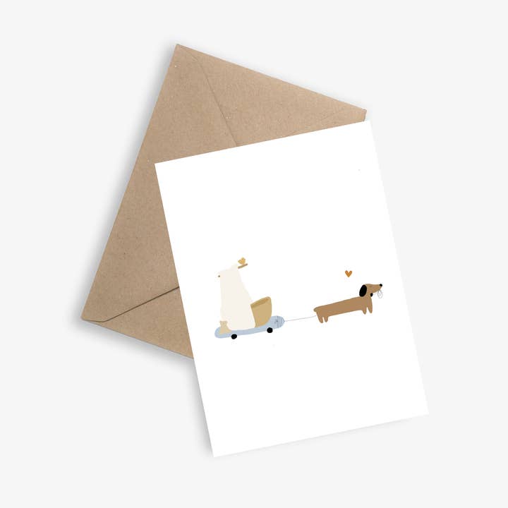 Baby on the Go - Simple Card for Baby - Birth for wholesale by LE PAPIER GRAPHIQUE