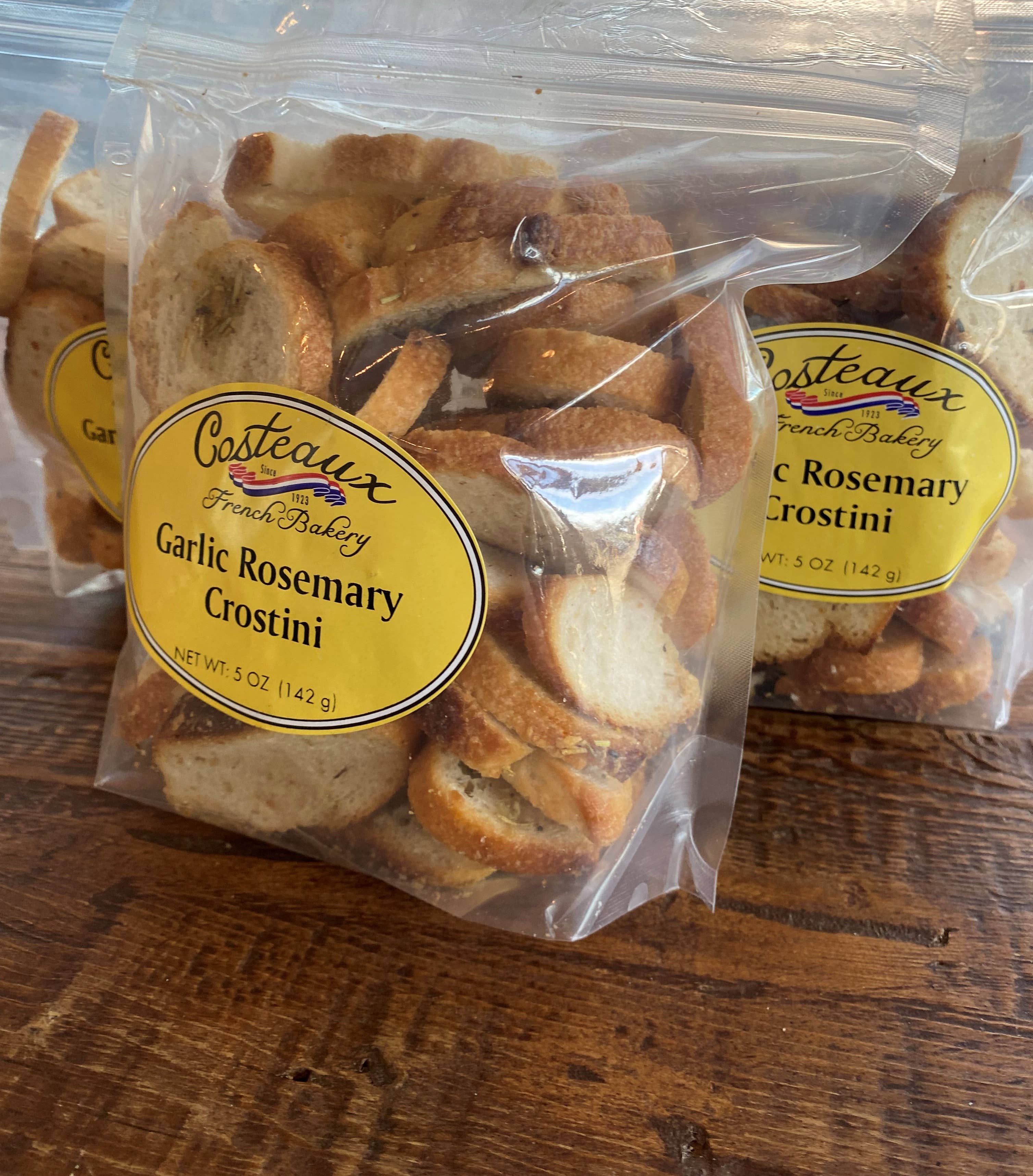 Costeaux French Bakery - Wholesale Crackers - Garlic & Rosemary Crostini1