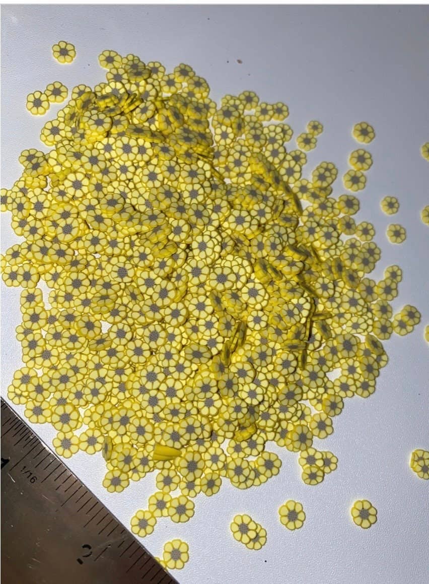 ASAP Craft Supplies - Wholesale Craft Supplies - Sunflower Polymer Clay Slices 5mm.  0.5 oz bag1