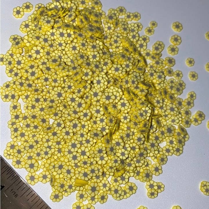 ASAP Craft Supplies - Wholesale Craft Supplies - Sunflower Polymer Clay Slices 5mm. 0.5 oz bag1